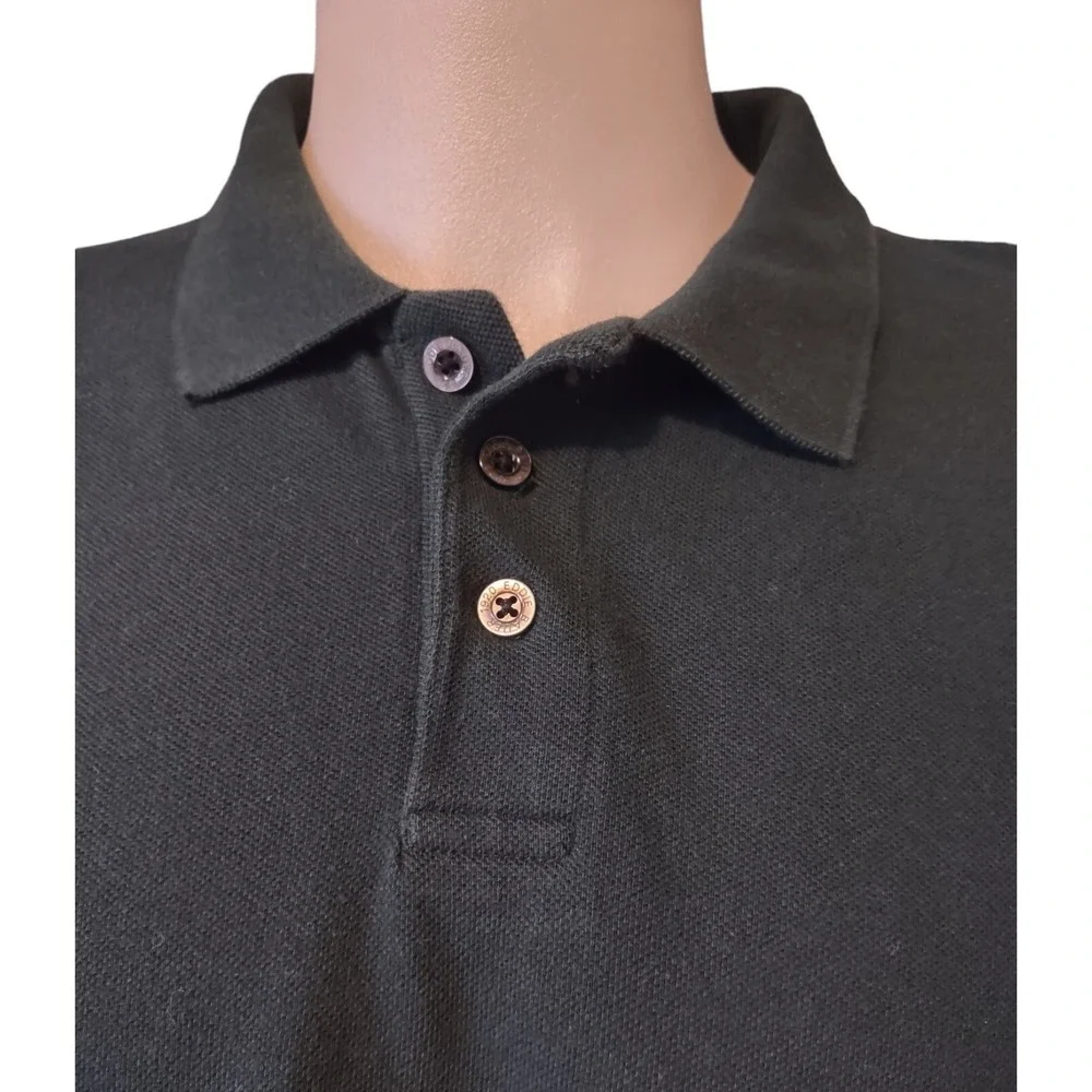 Eddie Bauer Polo Shirt XXXL Men's Gorp Core Cabin Core Green‎ Long Sleeve Pique